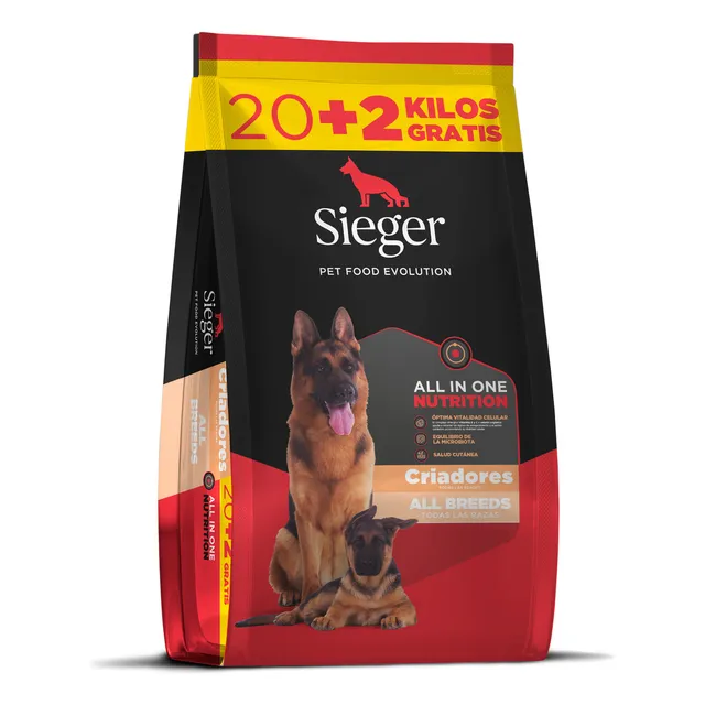 Alimento Sieger Super Premium Criadores para perro todas las edades de raza todas las edades de 22 kg