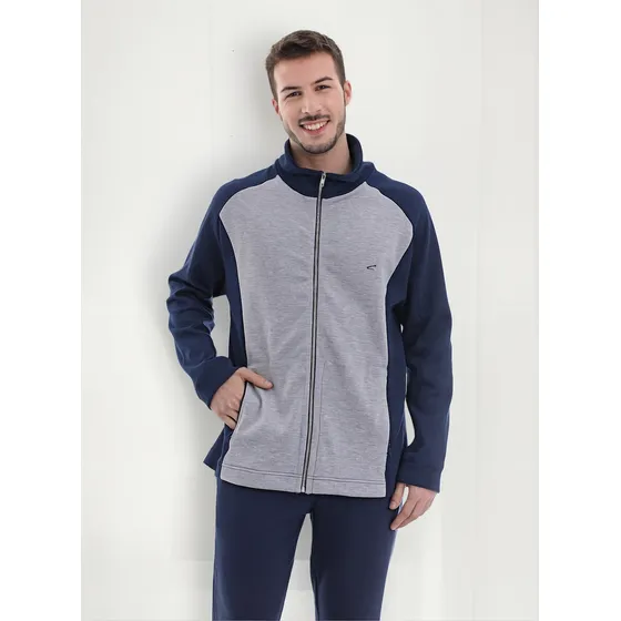 Campera Bicolor De Hombre Con Bolsillos Y Cierre- Cameron