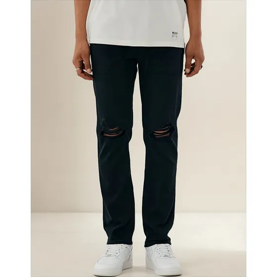 Pantalón De Jeans Holgado Con Roturas Hollister Co