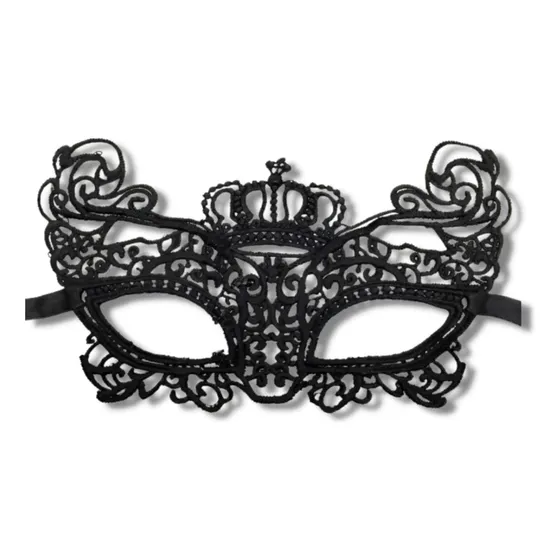 Antifaz Mascara Encaje Ajustable Tela Halloween Lenceria
