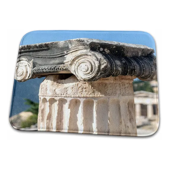 Detalle Columna Ionica Delfo Grecia Europa Alfombra Baño