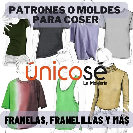 Patrones O Moldes De Coser  Franelas, Franelillas Y Más