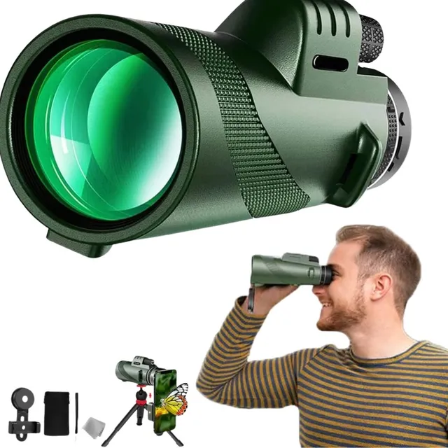 Monocular Nocturno Hd 80x100 Binocular Con Accesorios Full