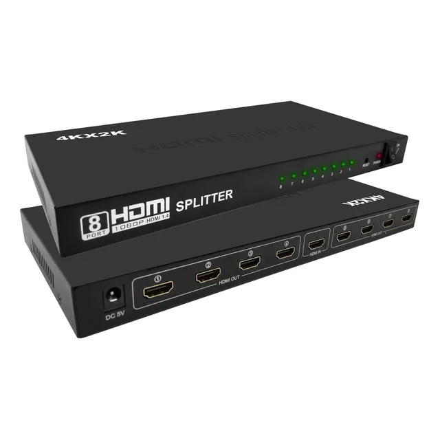 Splitter Hdmi 1x8 Salidas 1080p 2k4k Amplificador C/fuente