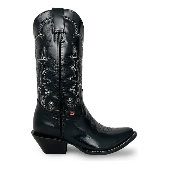 Bota Vaquera Hombre Puntal Tacon Cubano