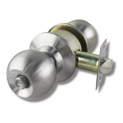 Pomo Para Puerta Con Llavin Plateado