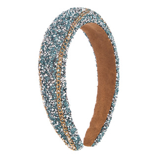 Diadema Ancha De Esponja Con Pedrería Para El Cabello Diadema Ancha De Esponja Con Pedrería Para El Cabello