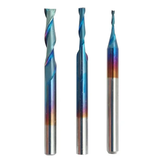 Kit 3 Cortadores Flat End Mill 1, 2, 3.175mm Pcb, Router Cnc