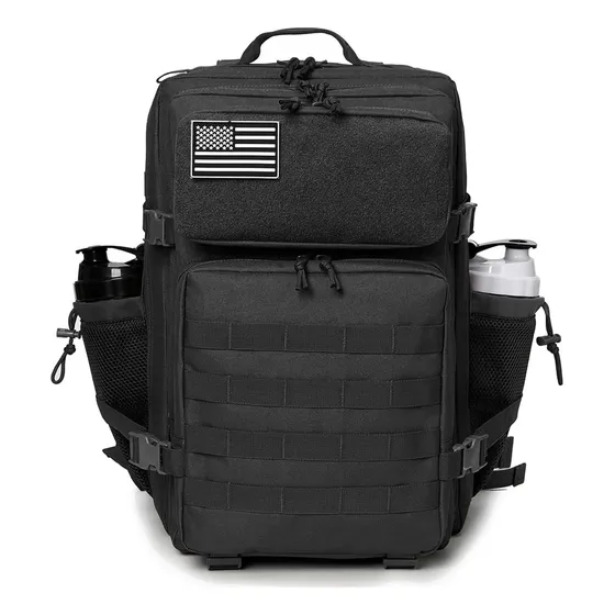 Mochila Tática Militar 50l 1000d Resistente A Água 24h Cor Preto