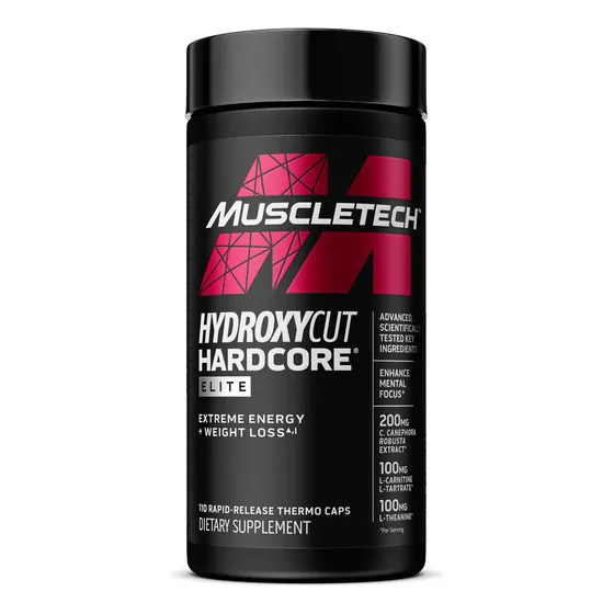 Quemador De Grasas MuscleTech Performance Series Hydroxycut Hardcore Elite Cafeína Anhidra 110 Cápsulas