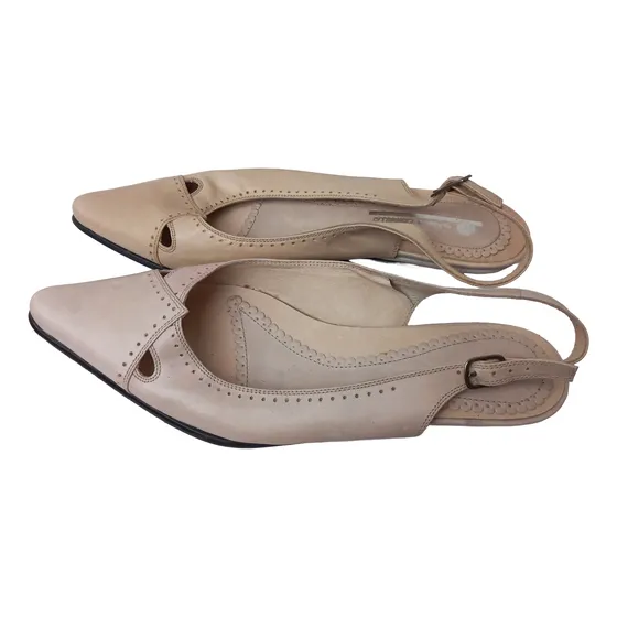 Zapatos Dama Cuero Gris Bajos  Franco Cerbello N° 36.