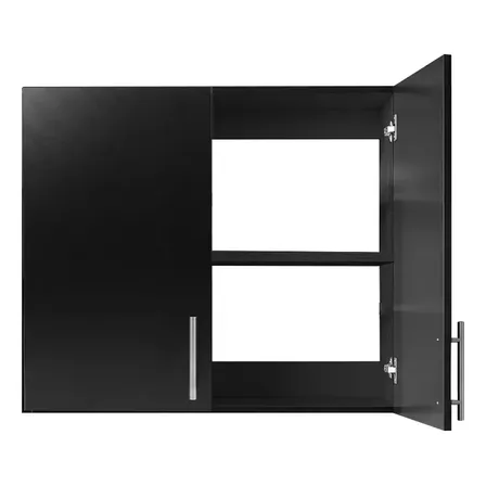 Repisa Flotante 2 Puertas Gabinete Alacena Moderna 60x60 Cm Negro