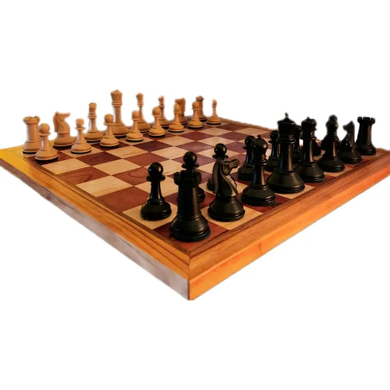 Juego De Ajedrez Tablero Artesanal Madera