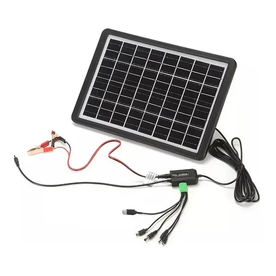 Panel Solar Emergencia Camping Cargador 15w Energia Color Negro - 220060 | Cuotas sin interés