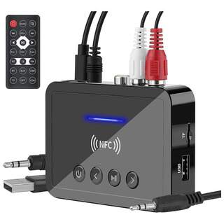 Transmissor E Receptor Bluetooth 5.0 Com Porta Auxiliar C Transmissor E Receptor Bluetooth 5.0 Com Porta Auxiliar C