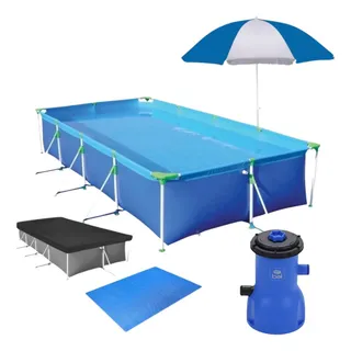 Kit Piscina Mor 6200l + Bomba 220v+ Capa + Guarda Sol 1,50m Kit Piscina Mor 6200l + Bomba 220v+ Capa + Guarda Sol 1,50m