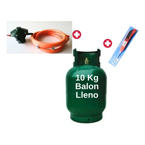 Balon De Gas Lleno 10kg + Valvula + Encendedor + Pila