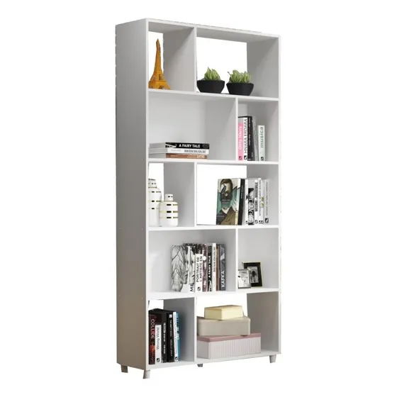 Mueble Estanteria Biblioteca Living Escritorio Oficina LG Color Blanco