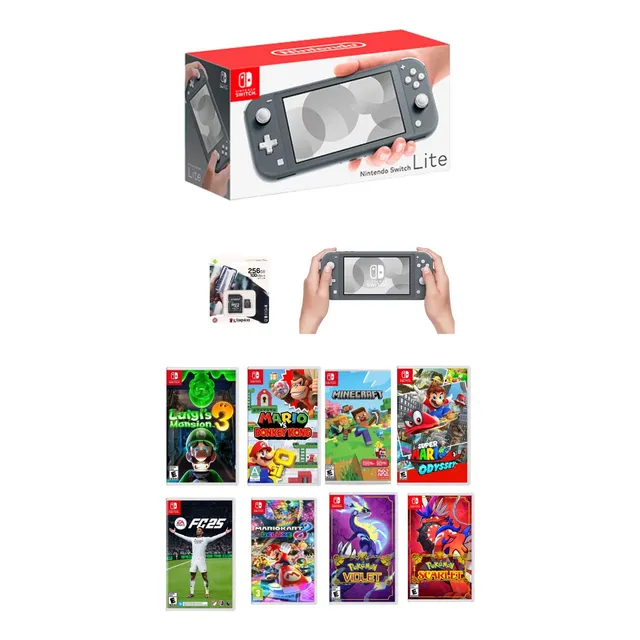 Nintendo Lite Switch 32gb + 256gb + 8 Juegos Digitales