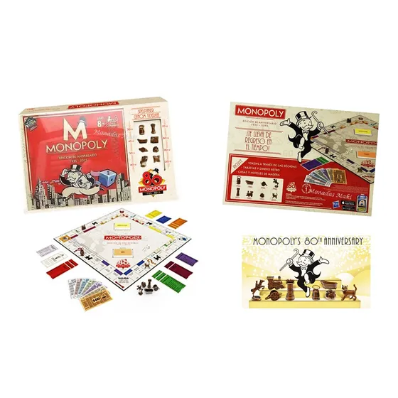 Juego De Mesa Monopoly 80 Aniversario Para La Familia