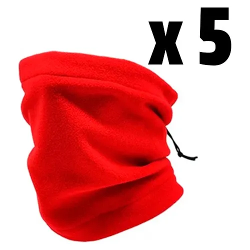 Gorro Bufanda X5 Unidades Cuello Abrigo Deportivo Polar 