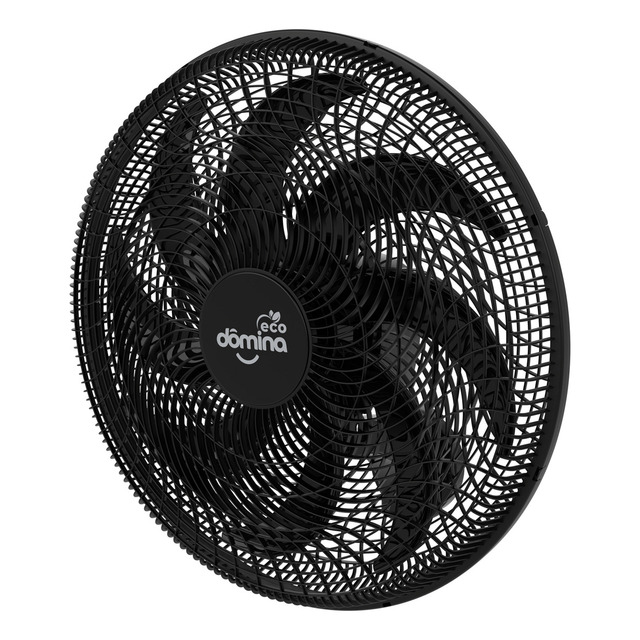 Ventilador De Parede Oscilante Eco 250w 60cm Dômina Preto Rolamento Duplo Blindado Térmico