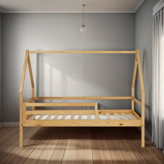 Cama Montessori Kisla 170x99x199 Cm Amendoa Ea