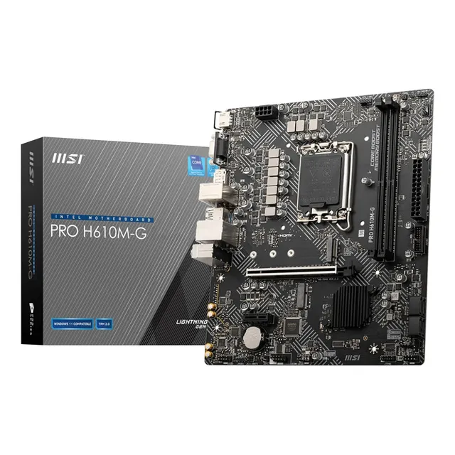 Tarjeta Madre Msi Pro H610m-g Lga 1700 2x Ddr5 M.2 Micro Atx
