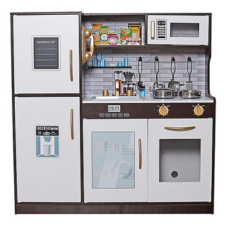 Cocina Infantil Juguete De Madera Para Niños Con Accesorios Color Marrón Oscuro Cocina Infantil Juguete De Madera Para Niños Con Accesorios Color Marrón Oscuro