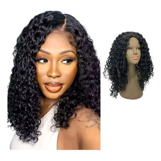 Peruca Lace Wig Cacheada Curta Repartição Fixa Bio Orgùnica Peruca Lace Wig Cacheada Curta Repartição Fixa Bio Orgùnica