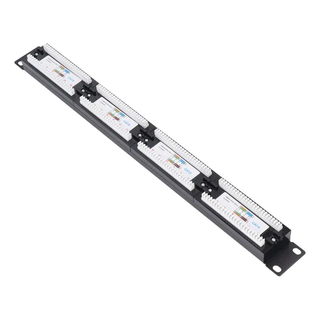 Panel De Conexión De Red De 24 Puertos Cat6 Heavy Duty Rj45