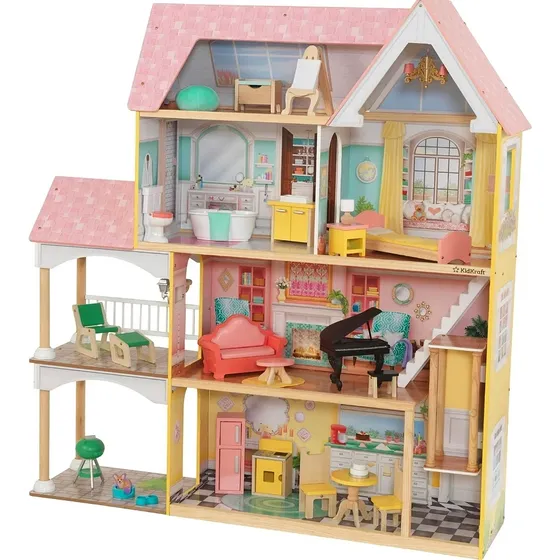Casa De Muñecas De Madera Lola Mansion 
