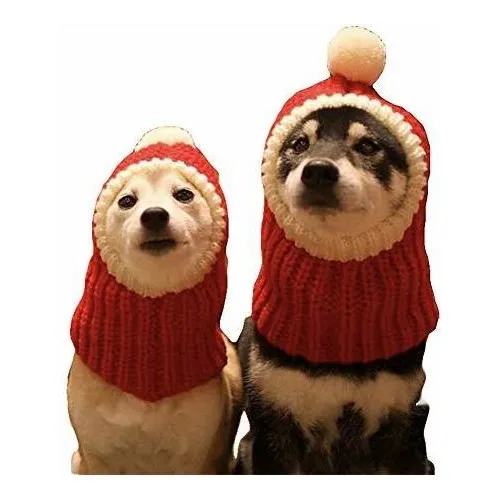 Hotumn Funny Winter Dog Beanies Cap Con Pompon Xmq6w