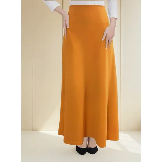 Maxi Faldas Largas Colores Lisos Mas Polera Pabilo Mujer