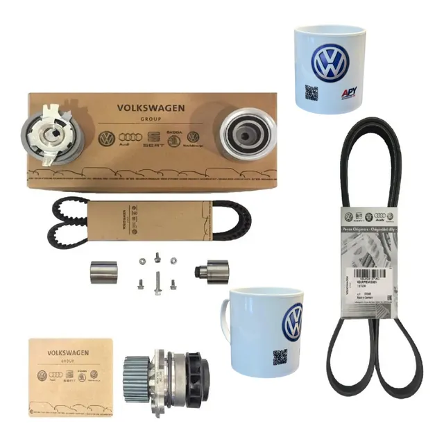 Kit Distribución Amarok Original + Bomba + Poli-v + 2 Tazas