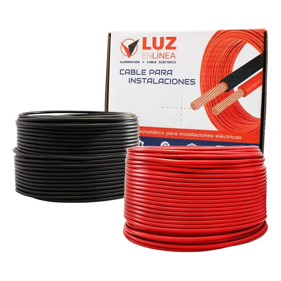 Pack: 2 Rollos Cable Eléctrico Calibre 10 De 50m Cada Uno 