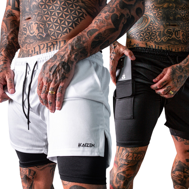 Kit 2 Shorts 2 Em 1 Masculino Dryfit Academia Kit 2 Shorts 2 Em 1 Masculino Dryfit Academia
