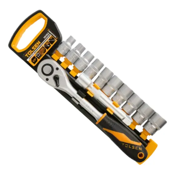 Juego De Ratchet 12 Pzas Con Dados De 1/2  Tolsen Mecanica