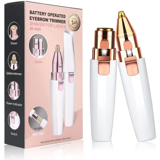 Depiladora De Vello Facial Y Corporal Con Luz Portatil Usb Color Blanco