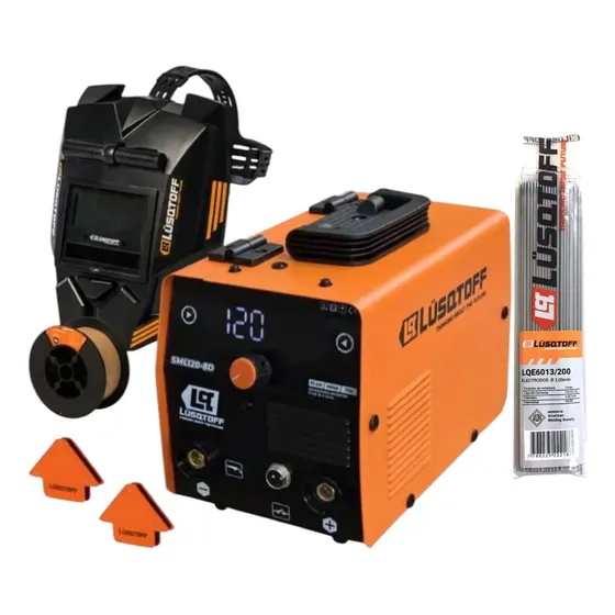 Soldadora Inverter Dual Lusqtoff Flux 120a + Electrodos