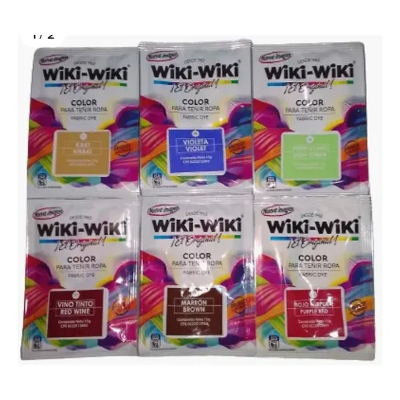 Wiki Wiki Para Teñir Ropa 12 Sobres De Viki Viki 