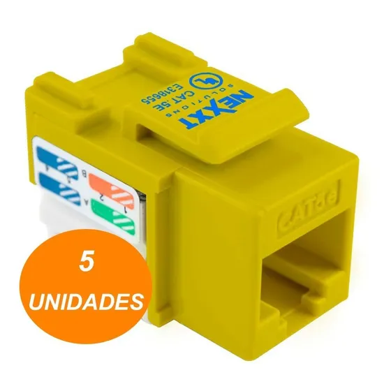 Jack Coupler Rj45 Cat Conectores Red Modem Cable Utp 123