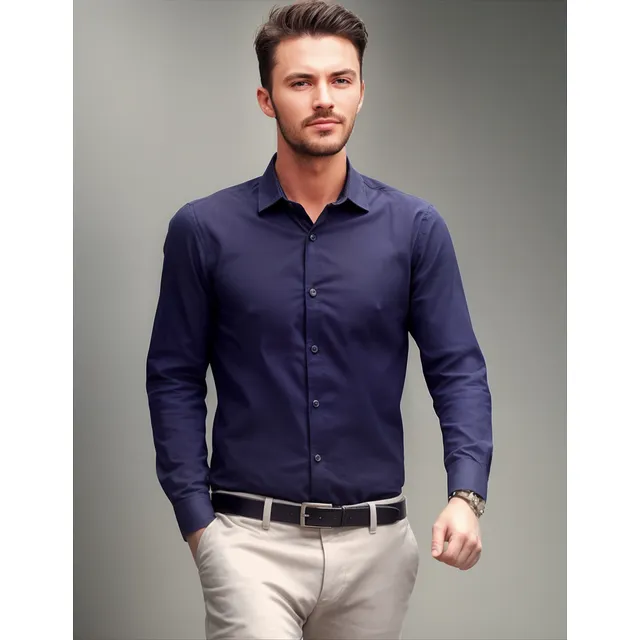 Camisas Caballeros Manga Larga Slim Fit 
