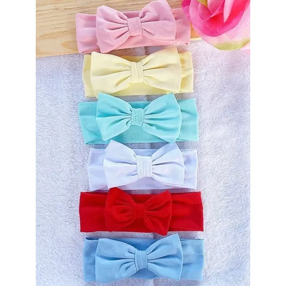 Cintillos Para Bebé - Bandanas - Turbantes - Lazos ( 6 Uds)