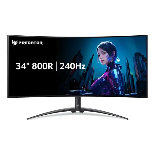 Monitor de jogos curvo Alienware AW3425dw QD-OLED 34.2 - preto