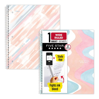 Cuadernos En Espiral Five Star + Aplicación Cuadernos En Espiral Five Star + Aplicación