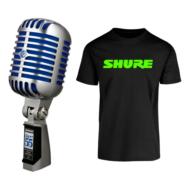 Micrófono Clásico Para Voces Shure Super 55 Color Negro