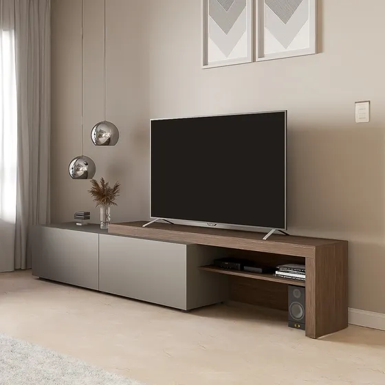 Mesa De Tv Moderno Rack Mueble Bajo De 270x50x43cm