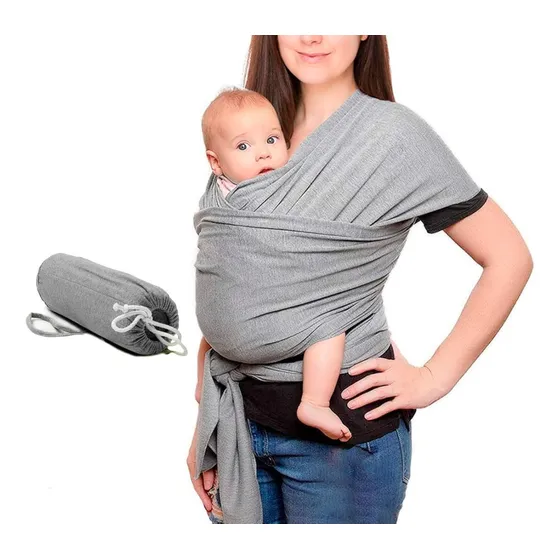 Fulares Portabebés Ergonómicos Desde Recién Nacidos A 18 Kg Color Gris oscuro Liso Talla Standard