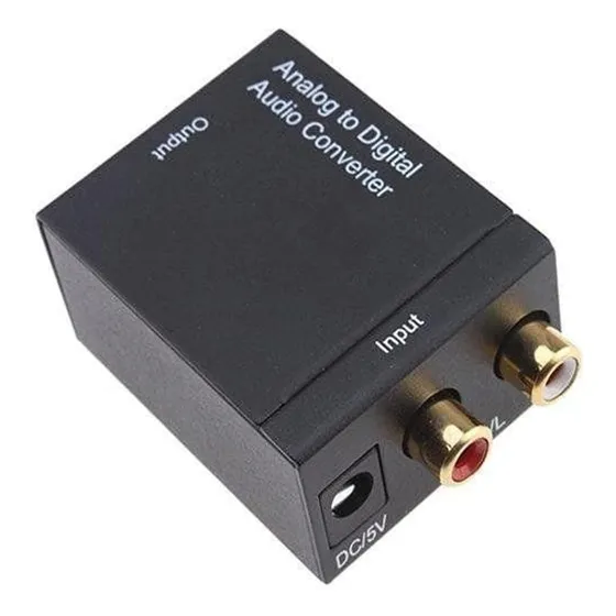 Conversor Audio Analógico Rca Lr Spdif Para Digital Toslink